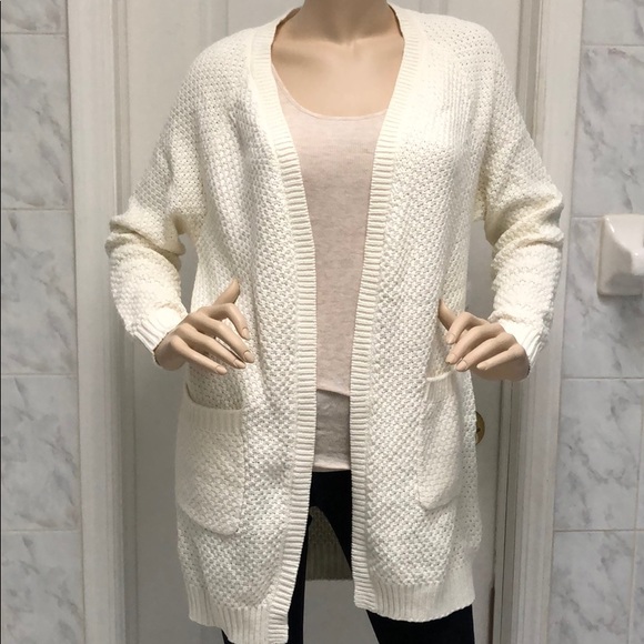 IVORY KNIT SWEATER CARDIGAN - Picture 5 of 8